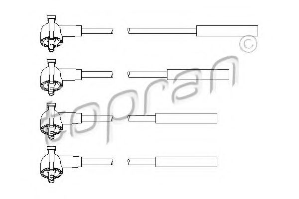 TOPRAN 300 706 Комплект проводов зажигания для FORD ORION III (Форд Орион 3) TOPRAN 300 706 Комплект проводов зажигания для FORD ORION III (Форд Орион 3)