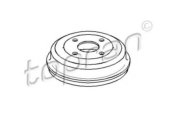 TOPRAN 300 587 Тормозной барабан для FORD MONDEO (Форд Мондэо) TOPRAN 300 587 Тормозной барабан для FORD MONDEO (Форд Мондэо)
