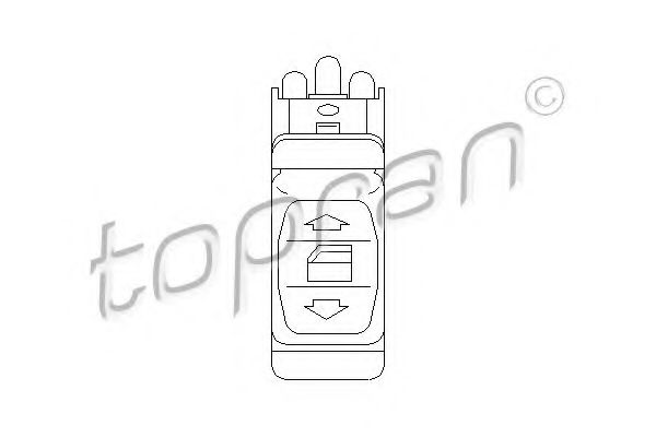 TOPRAN 401 515 Выключатель, стеклолодъемник 