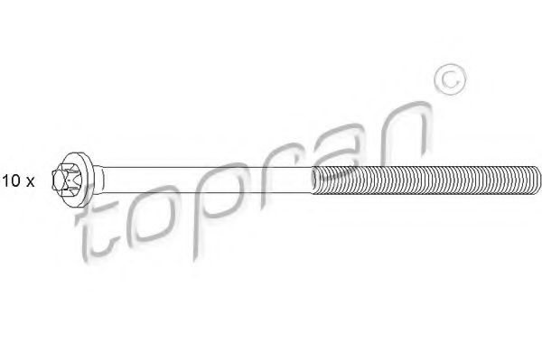 TOPRAN 722 341 Комплект болтов головки цилидра для PEUGEOT 205 II (Пежо 205 2) TOPRAN 722 341 Комплект болтов головки цилидра для PEUGEOT 205 II (Пежо 205 2)