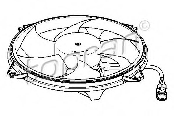 TOPRAN 721 542 Вентилятор, охлаждение двигателя для PEUGEOT 307 CC (Пежо 307 сс) TOPRAN 721 542 Вентилятор, охлаждение двигателя для PEUGEOT 307 CC (Пежо 307 сс)