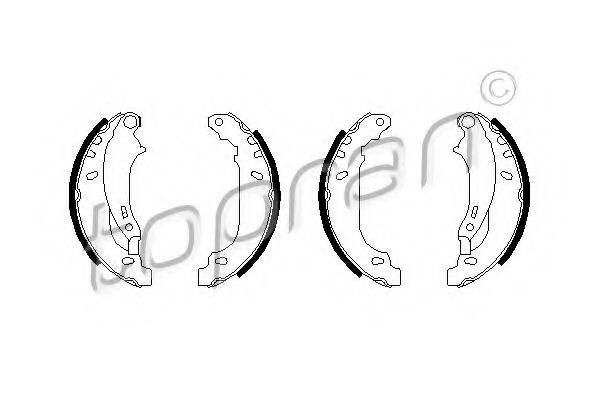 TOPRAN 720 372 Тормозные колодоки для PEUGEOT 206 (Пежо 206) TOPRAN 720 372 Тормозные колодоки для PEUGEOT 206 (Пежо 206)