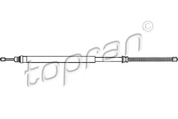 TOPRAN 721 630 Трос, стояночная тормозная система для PEUGEOT 405 II (Пежо 405 2) TOPRAN 721 630 Трос, стояночная тормозная система для PEUGEOT 405 II (Пежо 405 2)