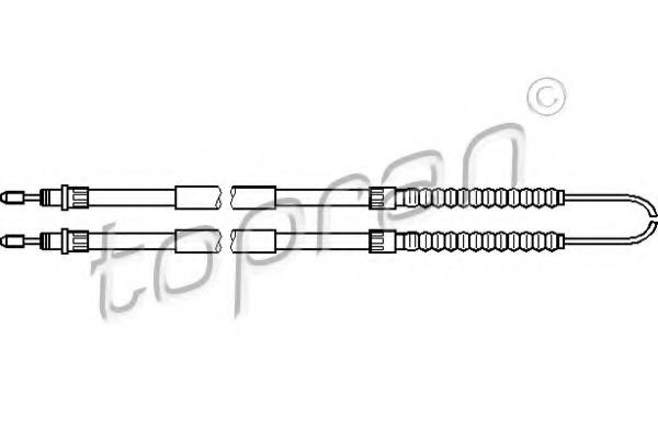 TOPRAN 721 642 Трос, стояночная тормозная система для CITROËN RELAY (CитроËн Рэлаъ) TOPRAN 721 642 Трос, стояночная тормозная система для CITROËN RELAY (CитроËн Рэлаъ)