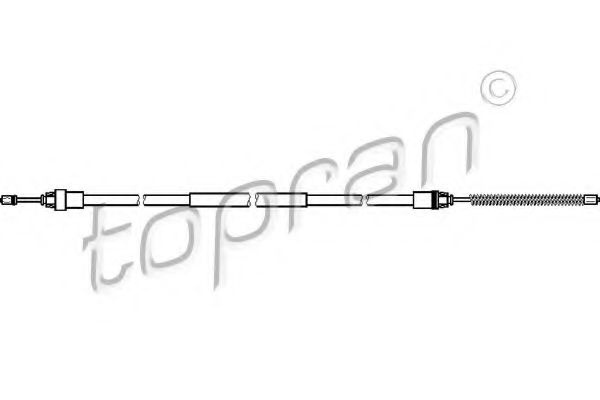 TOPRAN 721 657 Трос, стояночная тормозная система для PEUGEOT (Пежо) TOPRAN 721 657 Трос, стояночная тормозная система для PEUGEOT (Пежо)