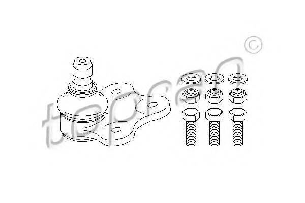 TOPRAN 207 673 Несущий направляющий шарнир для OPEL CORSA D (Опель Корса д) TOPRAN 207 673 Несущий направляющий шарнир для OPEL CORSA D (Опель Корса д)