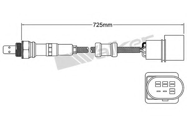 WALKER PRODUCTS 250-25061 Лямбда-зонд для VOLKSWAGEN JETTA I (Фольксваген Жэтта и) WALKER PRODUCTS 250-25061 Лямбда-зонд для VOLKSWAGEN JETTA I (Фольксваген Жэтта и)