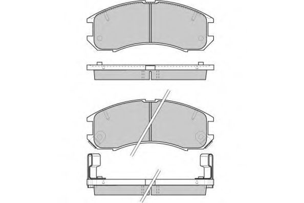 E.T.F. 12-0423 Тормозные колодки для MAZDA 626 III (Мазда 626 3) E.T.F. 12-0423 Тормозные колодки для MAZDA 626 III (Мазда 626 3)