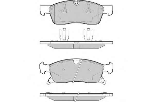 E.T.F. 12-1460 Тормозные колодки для DODGE DURANGO (Додж Дуранго) E.T.F. 12-1460 Тормозные колодки для DODGE DURANGO (Додж Дуранго)