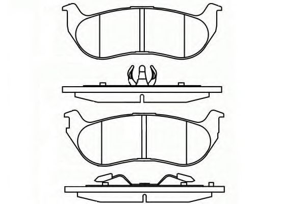 E.T.F. 12-1586 Тормозные колодки для JEEP CHEROKEE (Джип Чироки) E.T.F. 12-1586 Тормозные колодки для JEEP CHEROKEE (Джип Чироки)