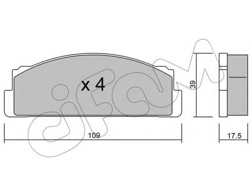 CIFAM 822-001-0 Тормозные колодки для FIAT SUPERBRAVO (Фиат Супербраvо) CIFAM 822-001-0 Тормозные колодки для FIAT SUPERBRAVO (Фиат Супербраvо)