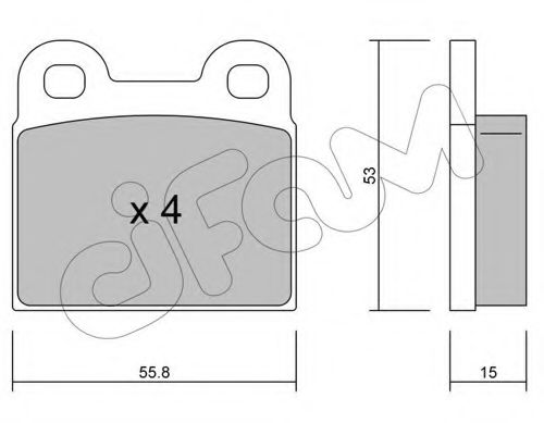 CIFAM 822-002-1 Тормозные колодки для OPEL OLYMPIA A (Опель Олъмпиа а) CIFAM 822-002-1 Тормозные колодки для OPEL OLYMPIA A (Опель Олъмпиа а)