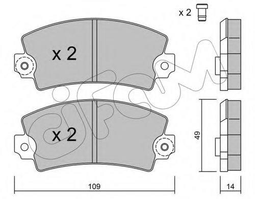 CIFAM 822-005-5 Тормозные колодки для RENAULT LE CAR (Рено Лэ cар) CIFAM 822-005-5 Тормозные колодки для RENAULT LE CAR (Рено Лэ cар)