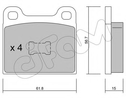 CIFAM 822-010-0 Тормозные колодки для VOLKSWAGEN DASHER (Фольксваген Дашэр) CIFAM 822-010-0 Тормозные колодки для VOLKSWAGEN DASHER (Фольксваген Дашэр)