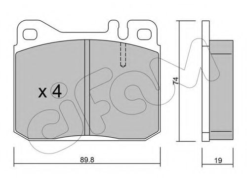 CIFAM 822-011-2 Тормозные колодки для VOLKSWAGEN (Фольксваген) CIFAM 822-011-2 Тормозные колодки для VOLKSWAGEN (Фольксваген)