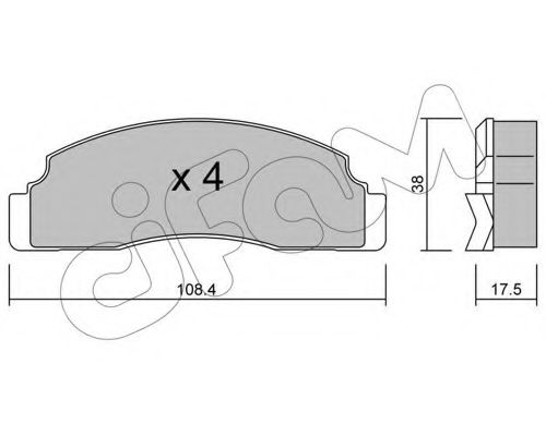 CIFAM 822-022-0 Тормозные колодки для FORD FIESTA (Форд Фиэста) CIFAM 822-022-0 Тормозные колодки для FORD FIESTA (Форд Фиэста)