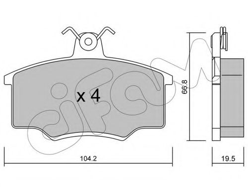 CIFAM 822-024-0 Тормозные колодки для AUDI 100 (Ауди 100) CIFAM 822-024-0 Тормозные колодки для AUDI 100 (Ауди 100)