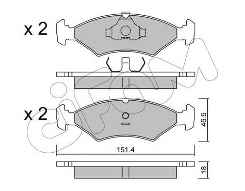 CIFAM 822-029-0 Тормозные колодки для FORD FIESTA (Форд Фиэста) CIFAM 822-029-0 Тормозные колодки для FORD FIESTA (Форд Фиэста)