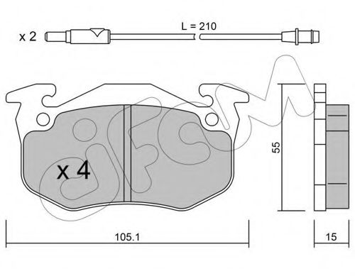 CIFAM 822-036-2 Тормозные колодки для RENAULT SUPER 5 (Рено Супэр 5) CIFAM 822-036-2 Тормозные колодки для RENAULT SUPER 5 (Рено Супэр 5)