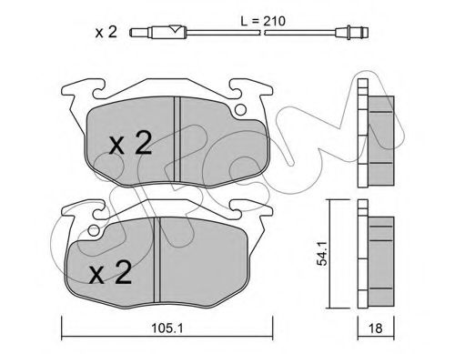 CIFAM 822-037-0 Тормозные колодки для PEUGEOT 205 II (Пежо 205 2) CIFAM 822-037-0 Тормозные колодки для PEUGEOT 205 II (Пежо 205 2)