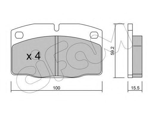 CIFAM 822-044-0 Тормозные колодки для OPEL OMEGA A (Опель Омэга а) CIFAM 822-044-0 Тормозные колодки для OPEL OMEGA A (Опель Омэга а)