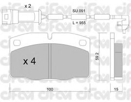 CIFAM 822-044-2K Тормозные колодки для OPEL OMEGA A (Опель Омэга а) CIFAM 822-044-2K Тормозные колодки для OPEL OMEGA A (Опель Омэга а)