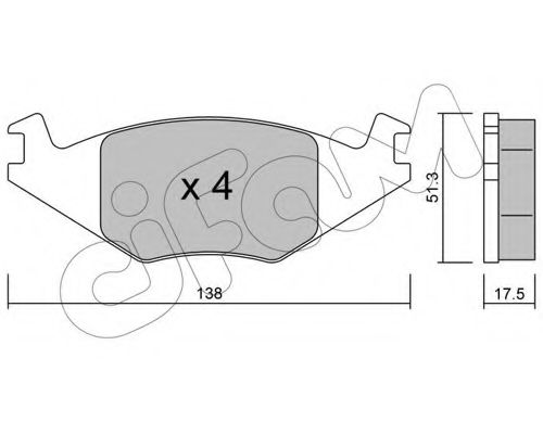 CIFAM 822-047-0 Тормозные колодки для VOLKSWAGEN JETTA II (Фольксваген Жэтта 2) CIFAM 822-047-0 Тормозные колодки для VOLKSWAGEN JETTA II (Фольксваген Жэтта 2)