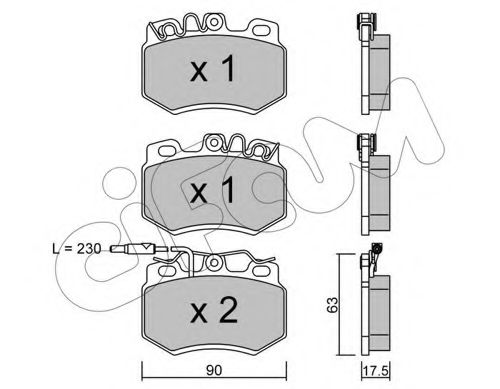 CIFAM 822-049-1 Тормозные колодки для PEUGEOT 205 II (Пежо 205 2) CIFAM 822-049-1 Тормозные колодки для PEUGEOT 205 II (Пежо 205 2)