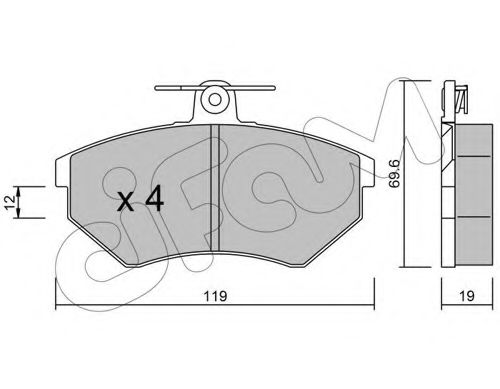 CIFAM 822-050-2 Тормозные колодки для VOLKSWAGEN (Фольксваген) CIFAM 822-050-2 Тормозные колодки для VOLKSWAGEN (Фольксваген)