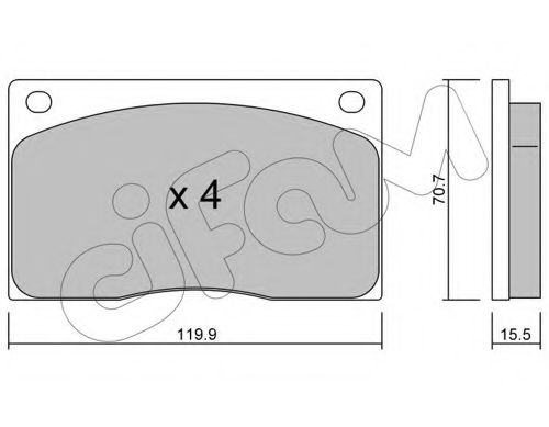 CIFAM 822-089-0 Тормозные колодки для DAIMLER (Даймлер) CIFAM 822-089-0 Тормозные колодки для DAIMLER (Даймлер)