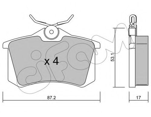 CIFAM 822-100-1 Тормозные колодки для VOLKSWAGEN (Фольксваген) CIFAM 822-100-1 Тормозные колодки для VOLKSWAGEN (Фольксваген)