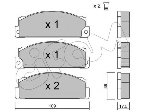 CIFAM 822-102-0 Тормозные колодки для FIAT SUPERBRAVO (Фиат Супербраvо) CIFAM 822-102-0 Тормозные колодки для FIAT SUPERBRAVO (Фиат Супербраvо)