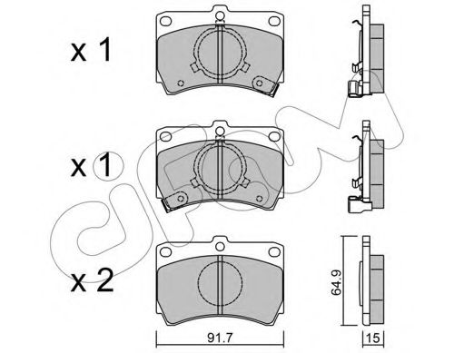 CIFAM 822-103-0 Тормозные колодки для MAZDA 323 III (Мазда 323 3) CIFAM 822-103-0 Тормозные колодки для MAZDA 323 III (Мазда 323 3)