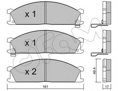 CIFAM 822-107-1 Тормозные колодки для NISSAN PICKUP III (Ниссан Пиcкуп 3) CIFAM 822-107-1 Тормозные колодки для NISSAN PICKUP III (Ниссан Пиcкуп 3)