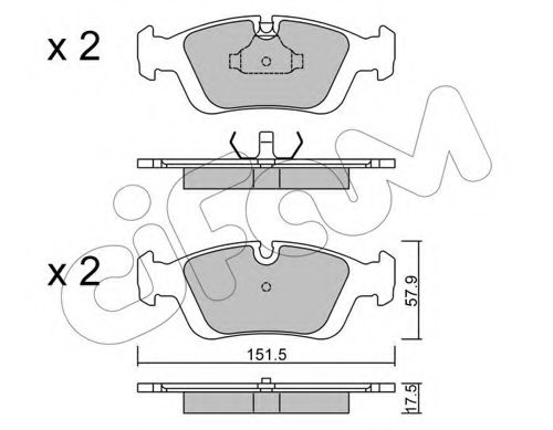 CIFAM 822-124-0 Тормозные колодки для BMW 3 (Бмв 3) CIFAM 822-124-0 Тормозные колодки для BMW 3 (Бмв 3)