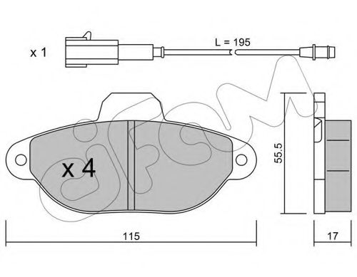 CIFAM 822-159-2 Тормозные колодки для FIAT 500 (Фиат 500) CIFAM 822-159-2 Тормозные колодки для FIAT 500 (Фиат 500)