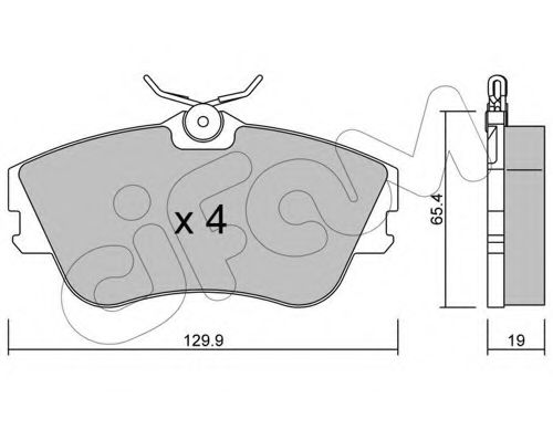 CIFAM 822-164-0 Тормозные колодки для VOLKSWAGEN (Фольксваген) CIFAM 822-164-0 Тормозные колодки для VOLKSWAGEN (Фольксваген)