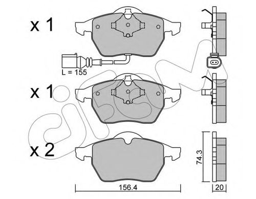 CIFAM 822-181-4 Тормозные колодки для VOLKSWAGEN (Фольксваген) CIFAM 822-181-4 Тормозные колодки для VOLKSWAGEN (Фольксваген)