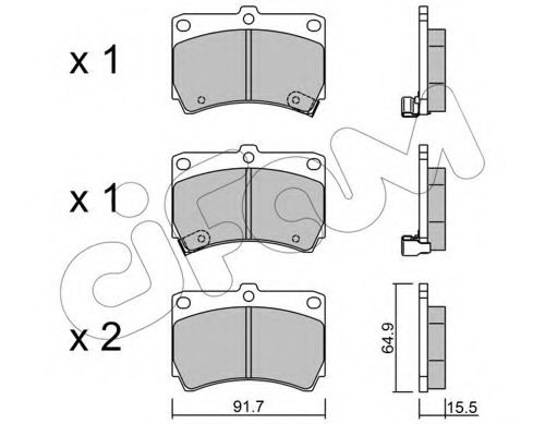 CIFAM 822-196-0 Тормозные колодки для MAZDA FAMILIA V (Мазда Фамилиа v) CIFAM 822-196-0 Тормозные колодки для MAZDA FAMILIA V (Мазда Фамилиа v)