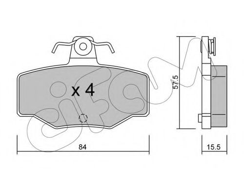 CIFAM 822-199-0 Тормозные колодки для NISSAN PRIMERA (Ниссан Примера) CIFAM 822-199-0 Тормозные колодки для NISSAN PRIMERA (Ниссан Примера)