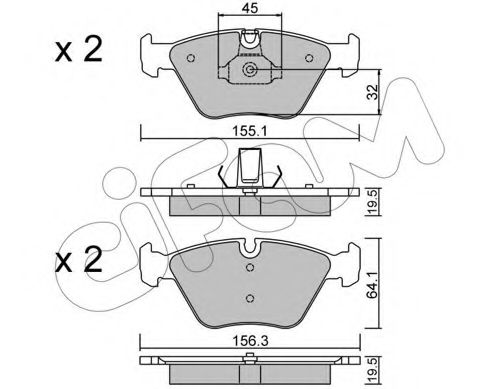 CIFAM 822-207-3 Тормозные колодки для BMW (Бмв) CIFAM 822-207-3 Тормозные колодки для BMW (Бмв)
