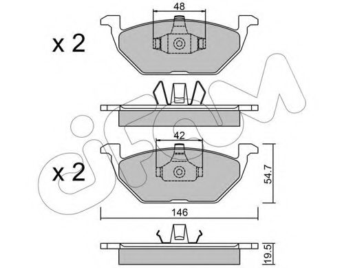 CIFAM 822-211-1 Тормозные колодки для VOLKSWAGEN (Фольксваген) CIFAM 822-211-1 Тормозные колодки для VOLKSWAGEN (Фольксваген)