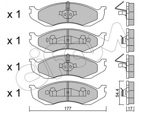 CIFAM 822-218-0 Тормозные колодки для JEEP CHEROKEE (Джип Чироки) CIFAM 822-218-0 Тормозные колодки для JEEP CHEROKEE (Джип Чироки)