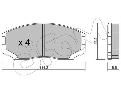 CIFAM 822-221-0 Тормозные колодки для MITSUBISHI LANCER IV (Митсубиши/митсубиси Ланcэр иv) CIFAM 822-221-0 Тормозные колодки для MITSUBISHI LANCER IV (Митсубиши/митсубиси Ланcэр иv)