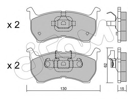 CIFAM 822-231-0 Тормозные колодки для MAZDA 626 II (Мазда 626 2) CIFAM 822-231-0 Тормозные колодки для MAZDA 626 II (Мазда 626 2)