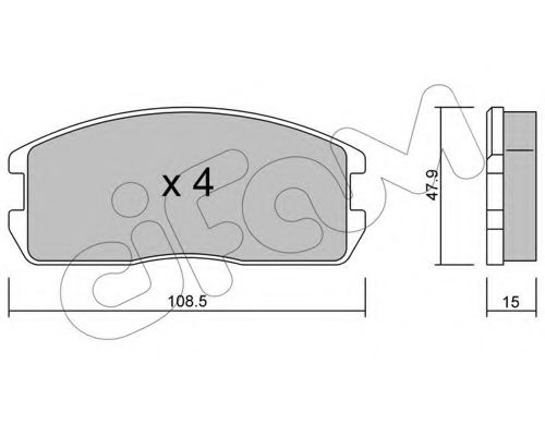 CIFAM 822-238-0 Тормозные колодки для MITSUBISHI COLT II (Митсубиши/митсубиси Cолт 2) CIFAM 822-238-0 Тормозные колодки для MITSUBISHI COLT II (Митсубиши/митсубиси Cолт 2)
