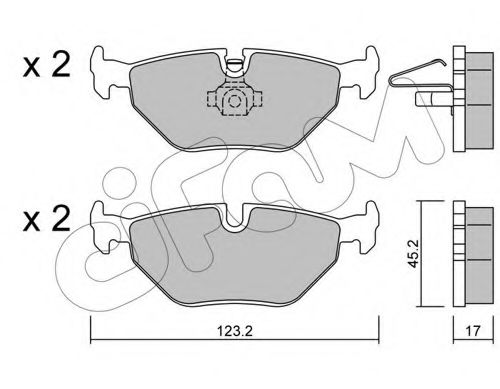 CIFAM 822-261-0 Тормозные колодки для BMW (Бмв) CIFAM 822-261-0 Тормозные колодки для BMW (Бмв)
