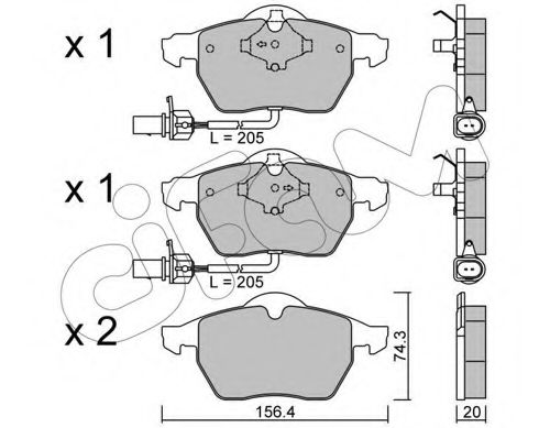 CIFAM 822-314-0 Тормозные колодки для VOLKSWAGEN (Фольксваген) CIFAM 822-314-0 Тормозные колодки для VOLKSWAGEN (Фольксваген)