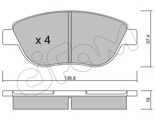 CIFAM 822-322-1 Тормозные колодки для PEUGEOT 207 (Пежо 207) CIFAM 822-322-1 Тормозные колодки для PEUGEOT 207 (Пежо 207)