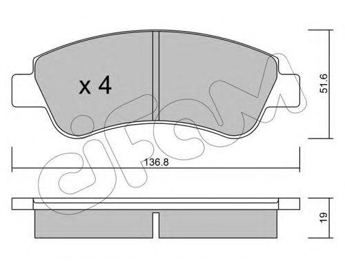 CIFAM 822-327-0 Тормозные колодки для PEUGEOT 207 (Пежо 207) CIFAM 822-327-0 Тормозные колодки для PEUGEOT 207 (Пежо 207)